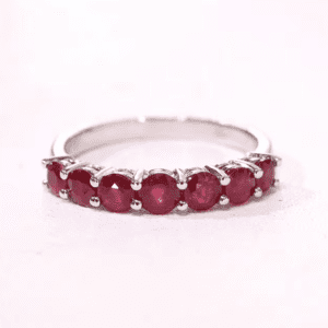 Shiny Elegance Ruby Engagement Ring