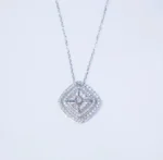 Square Shaped Diamond Necklace