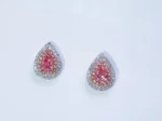 Classic Water Drop Pink Diamond Earrings