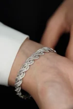 Radiant White Gold Diamond Bracelet - Image 4