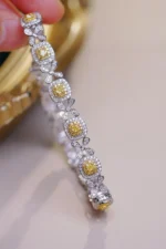 White Gold Clover Diamond Bracelet - Image 3