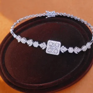 Elegant White Gold Diamond Bracelet