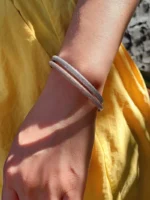 White or Rose Gold Diamond Bangle - Image 5