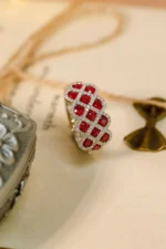 Gold Vintage Emerald Diamond Engagement Ring - Image 3