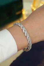 Radiant White Gold Diamond Bracelet - Image 3