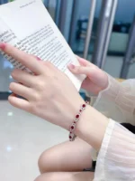 White Gold Ruby and Diamond Bracelet - Image 3