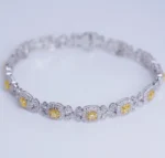 White Gold Clover Diamond Bracelet