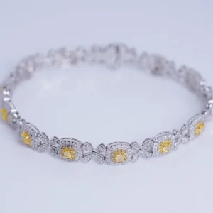 White Gold Clover Diamond Bracelet