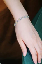 White Gold Clover Diamond Bracelet - Image 5