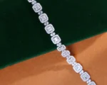 White Gold Diamond Square Bracelet