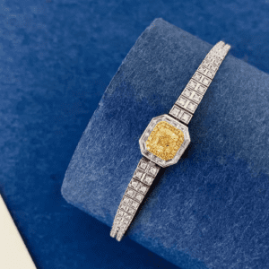 Elegant White Gold Yellow Diamond Bracelet