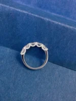 Pure Elegance 18K White Gold Diamond Wedding Ring - Image 4