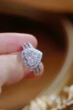 Heart’s Embrace 18K White Gold Diamond Ring - Image 2