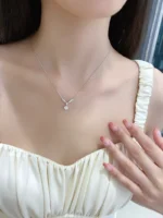 Radiant Charm 18K White Gold Diamond Pendant - Image 5