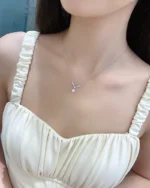 Radiant Charm 18K White Gold Diamond Pendant - Image 6