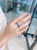 Classic White Gold Sapphire Engagement Ring - Image 5