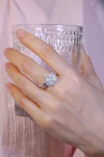 Heart’s Embrace 18K White Gold Diamond Ring - Image 5