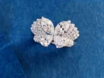 Romantic White Gold Butterfly Diamond Engagement Ring