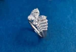 Romantic White Gold Butterfly Diamond Engagement Ring - Image 2