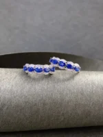 Classic White Gold Sapphire Engagement Ring - Image 2