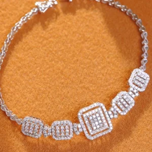 Radiant 18K White Gold 1.50 Carat Diamond Bracelet