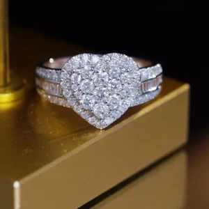 Heart’s Embrace 18K White Gold Diamond Ring