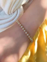 Golden Bliss 18K Gold Diamond Bracelet - Image 5
