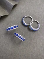 Classic White Gold Sapphire Engagement Ring - Image 4