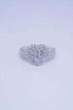 Heart’s Embrace 18K White Gold Diamond Ring - Image 3