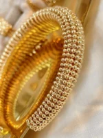 Elegant Yellow 18K Gold Diamond Bangle - Image 3