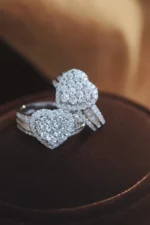 Heart’s Embrace 18K White Gold Diamond Ring - Image 4