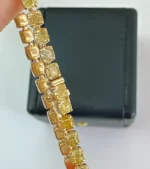Elegant 18K Gold 10 Carat Yellow Diamond Bracelet - Image 4