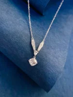 Radiant Charm 18K White Gold Diamond Pendant - Image 2