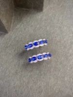 Classic White Gold Sapphire Engagement Ring - Image 3