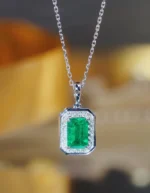 Emerald Frost 18K White Gold Diamond Pendant