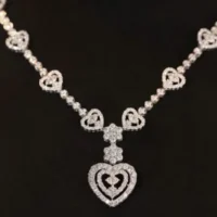 necklace real gold and diamond