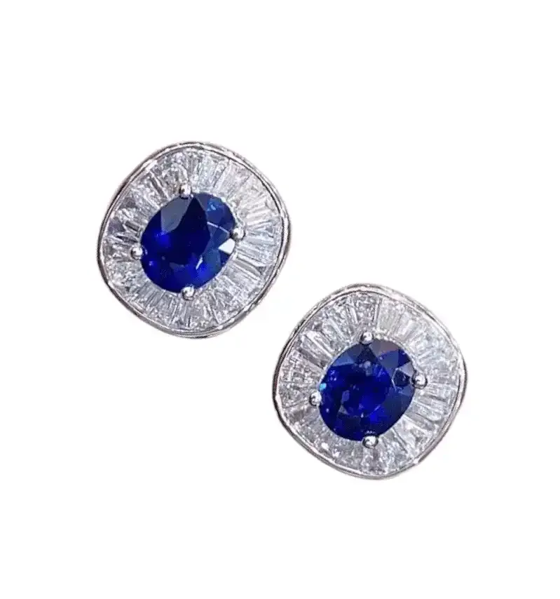 real sapphire and diamond earrings