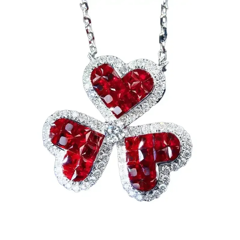 real ruby and diamond necklace