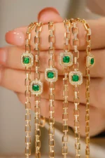 elegant real emerald bracelet - Image 3