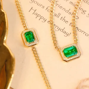 emerald bracelet and necklace