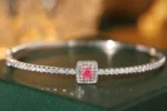 Real Natural Pink Diamond Bangle - Image 2