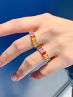 Luxury Natural Diamond Sapphire Ring - Image 5