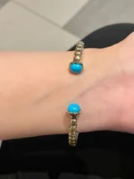 Natural Turquoise Open Bangle - Image 3