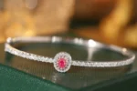 Real Natural Pink Diamond Bangle - Image 3