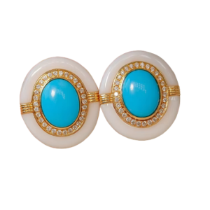 Vintage Turquoise Stud Earrings