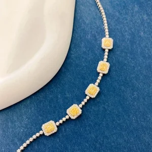 White Gold Yellow Diamond Luxury Bracelet
