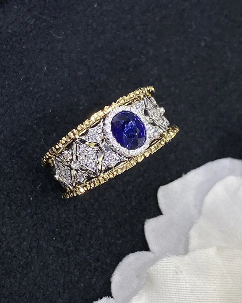 Vintage Palace-Style Sapphire Ring