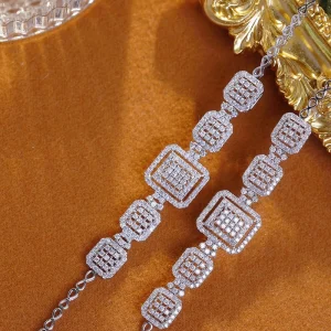 Radiant 18K White Gold 1.50 Carat Diamond Bracelet