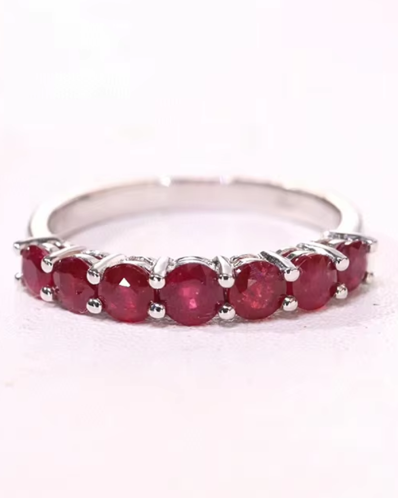 Shiny Elegance Ruby Engagement Ring